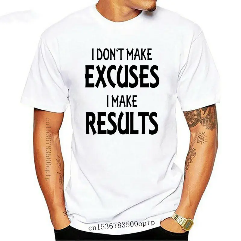 

Популярные футболки с коротким рукавом и надписью «I't Make Excuses Results»