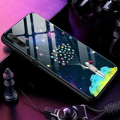 Золотой Чехол из закаленного стекла для Huawei Honor 9 X Pro, Мягкая силиконовая задняя крышка для Huawei Honor 9 X Pro, чехол для телефона с звездным узором - Цвет: Золотой