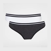 women lingerie breathable organic cotton briefs mid waist panties with fancy jacquiard elastic female underwear