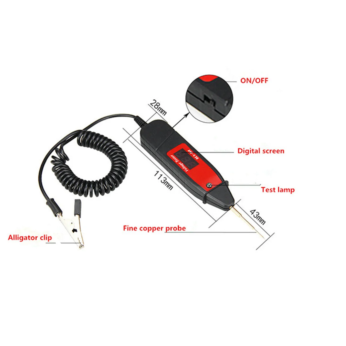 Автомобильный Универсальный диагностический цифровой тестер с ЖК-дисплеем