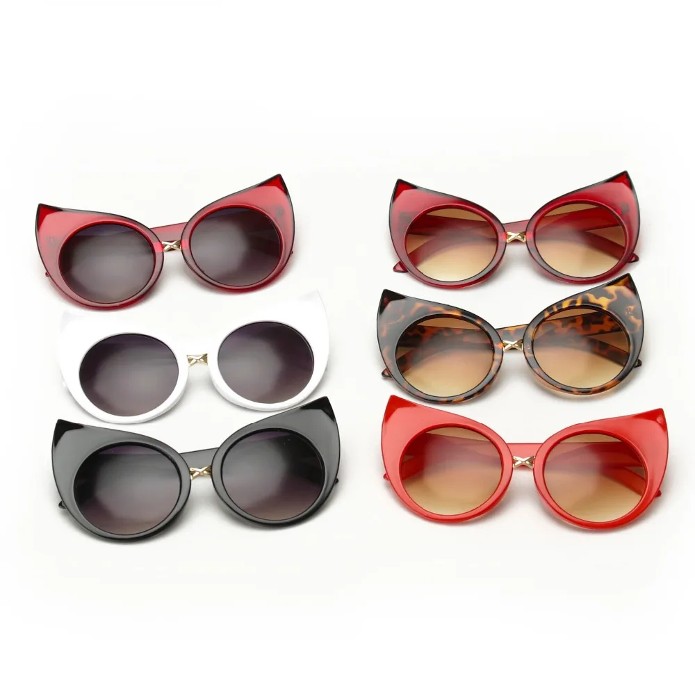 Новые модные винтажные солнцезащитные очки в стиле кошачий глаз с металлической