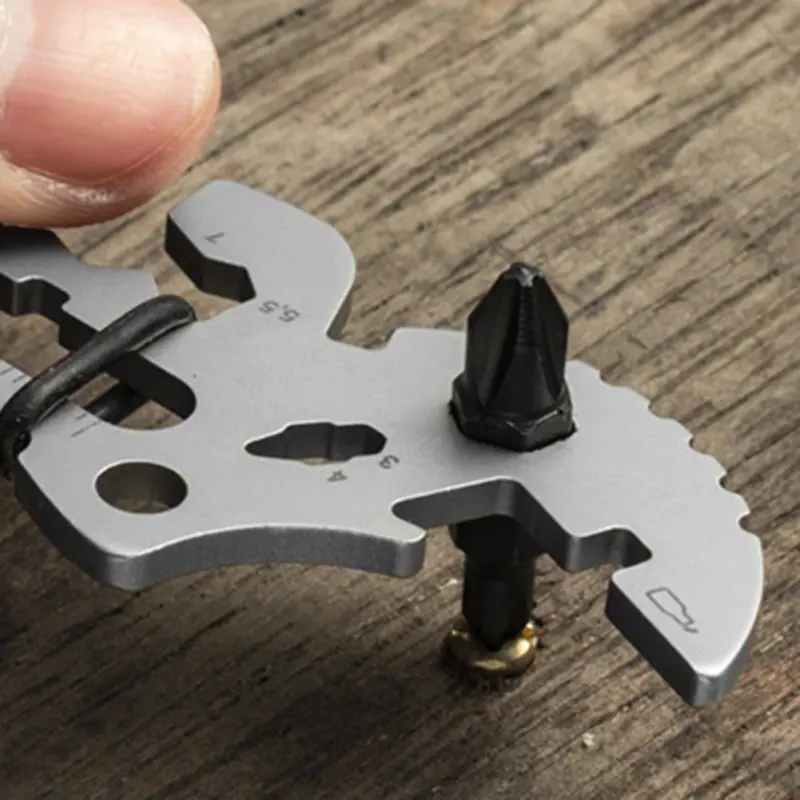 Многофункциональный инструмент из нержавеющей стали с карабином открывалка для