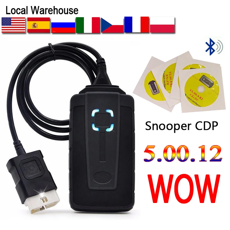 OBD2 сканер v5.00.12 TCS VD DS150 pro plus Bluetooth WOW obd2 автомобильный диагностический инструмент