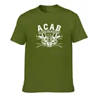 Acab Все кошки Реальные мужские Tye окрашенные графические хлопковые топы повседневные кавайные футболки Overdize с коротким рукавом мужская одежда