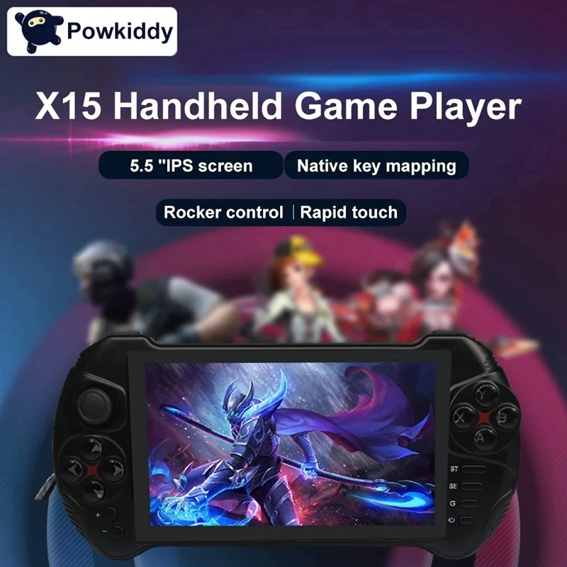 Powkiddy X15 андроида портативные игровые консоли Wi Fi Игровая приставка 5 дюймовый