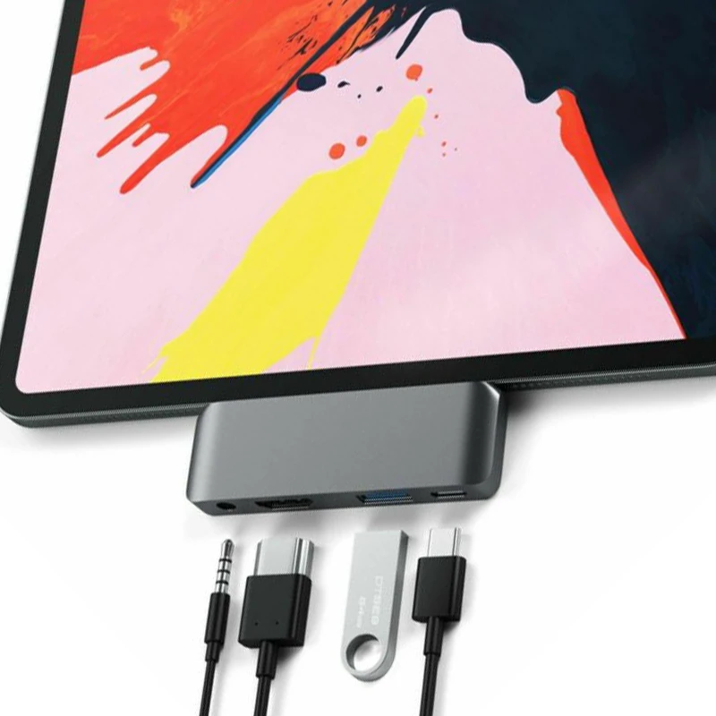 

Type-C Mobile Pro Hub Adapter W/ USB-C PD Charging HDMI Fits For 2018 IPad Pro