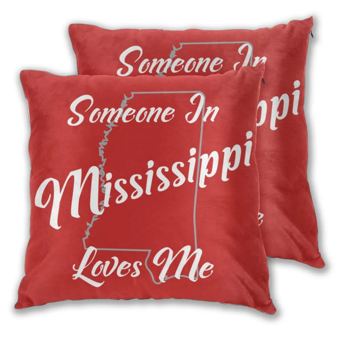 Декоративный чехол для диванной подушки с принтом кто-то в Миссисипи любит меня