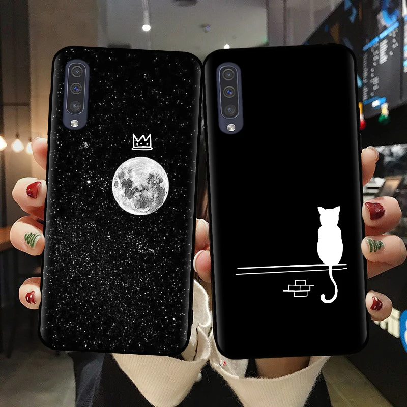 Чехол для телефона Samsung A10 A20 A30 A40 A50 A70 A51 A71 A7 A9 A6 A8 Plus 2018 черный чехол с изображением