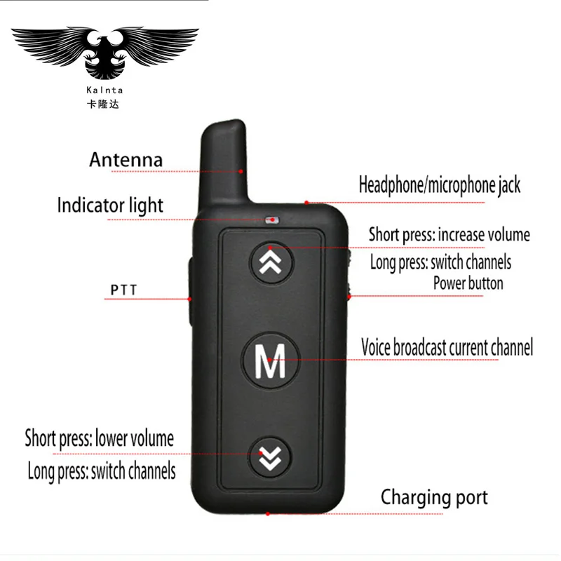 2 шт. микро мини рация UHF 400 470 МГц IP67 водонепроницаемая Профессиональный