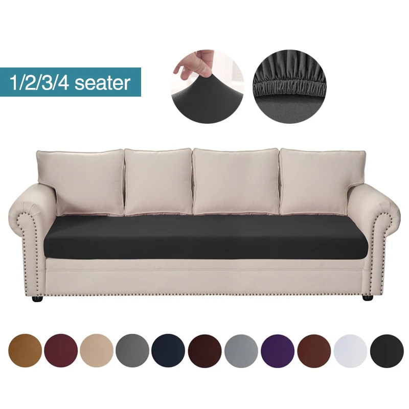 

1-4 Seater Sofa Cushion Cover Elastic Stretch Polyester Non-slip Loveseat Slipcovers Sectional Couch Cover Full Sofa Towel Home