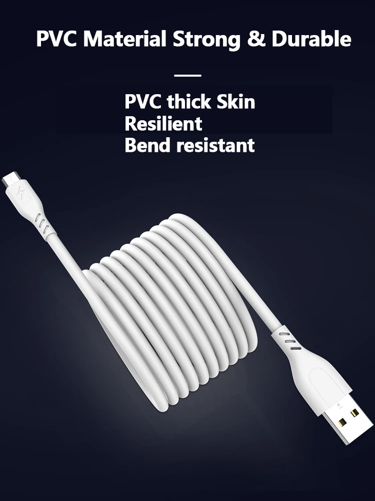 Кабель для быстрой зарядки Micro USB Type-C 2.1A 1 м ПВХ | Мобильные телефоны и аксессуары