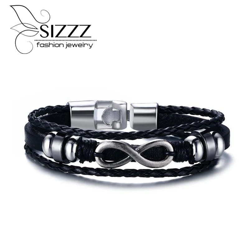 Новое поступление 2017 винтажный кожаный браслет Шарм с перьями трендовая