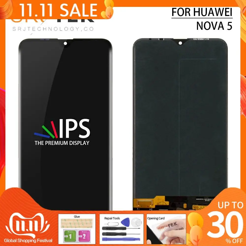 100% протестированный для Huawei Nova 5 ЖК дисплей экран сенсорный дигитайзер в сборе
