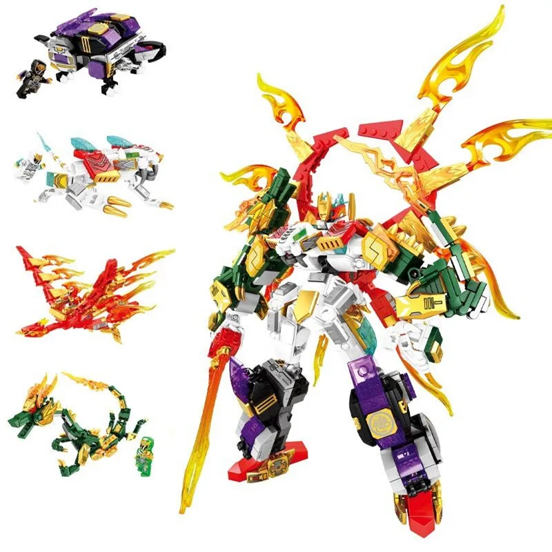 Куклы-роботы 4 в 1 тигр Феникс Дракон 861 шт. | Игрушки и хобби