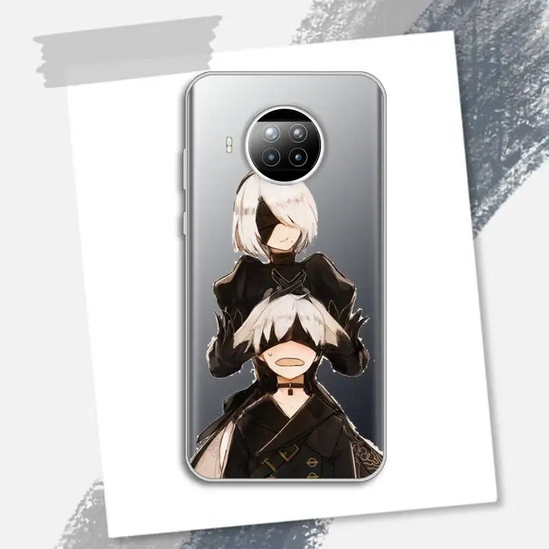 

Anime Nier Automata Phone Case Transparent for Xiaomi Redmi note 10 t 8 9 pro lite 11