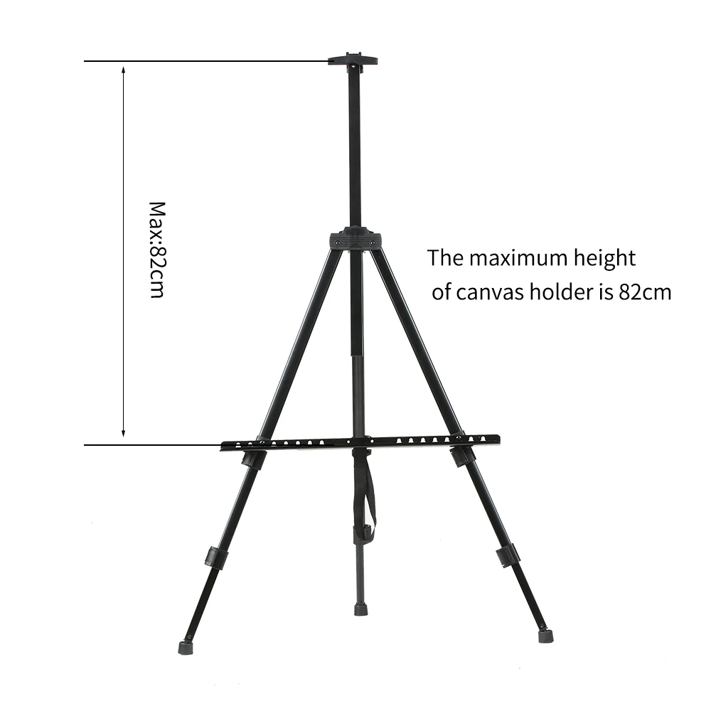 Artists Easel Stand Metal Foldable Tripod Adjustable Height 20 Inches to 61 with Portable Bag for Drawing Art Supplies | Канцтовары для