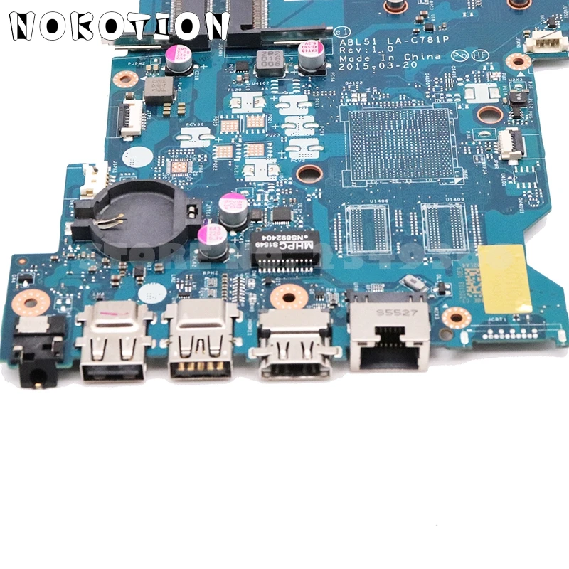 Материнская плата NOKOTION 813969-501 813969-001 для ноутбуков HP 15-AF материнская ABL51 DDR3 с ЦП на