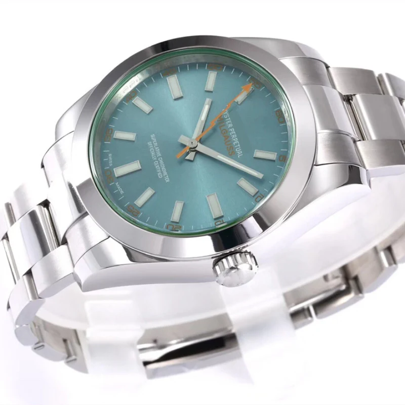 Rolexable Роскошные мужские часы серии 40 мм синий циферблат автоматические механические мужские часы из зеленого стекла высокое качество 904L