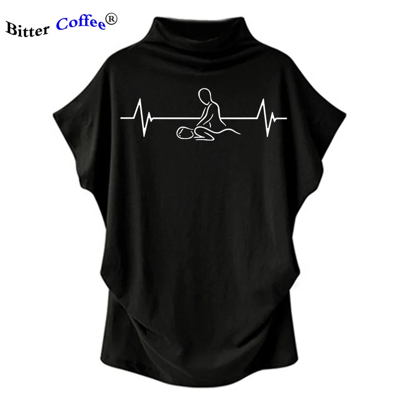 Новинка футболка с изображением массажера сердцебиения Женская хлопковая