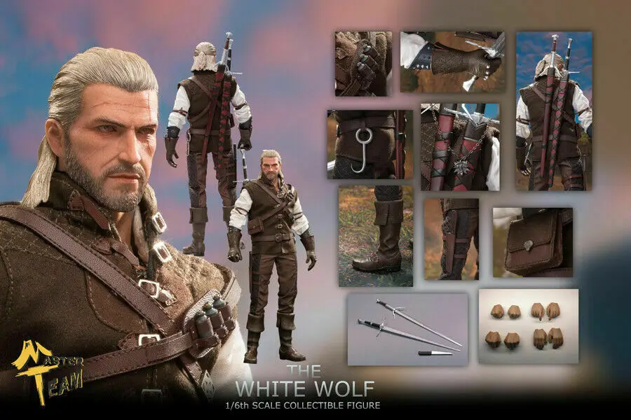 В наличии 1/6 масштаб MT TOYS Белый Волк гералт фигурка| |