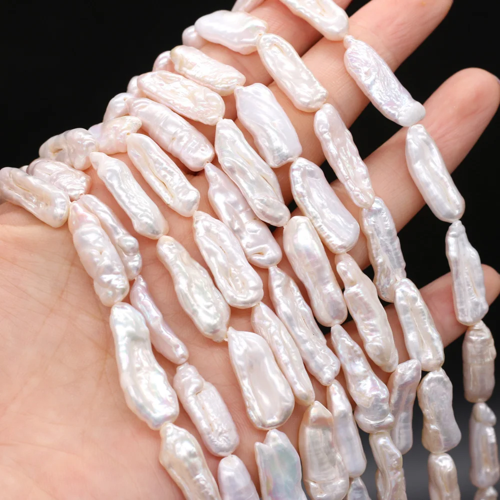 

Natural Pearl Beaded Rectangular Baroque Shaped For DIY Bracelet Design Jewelry 36cm