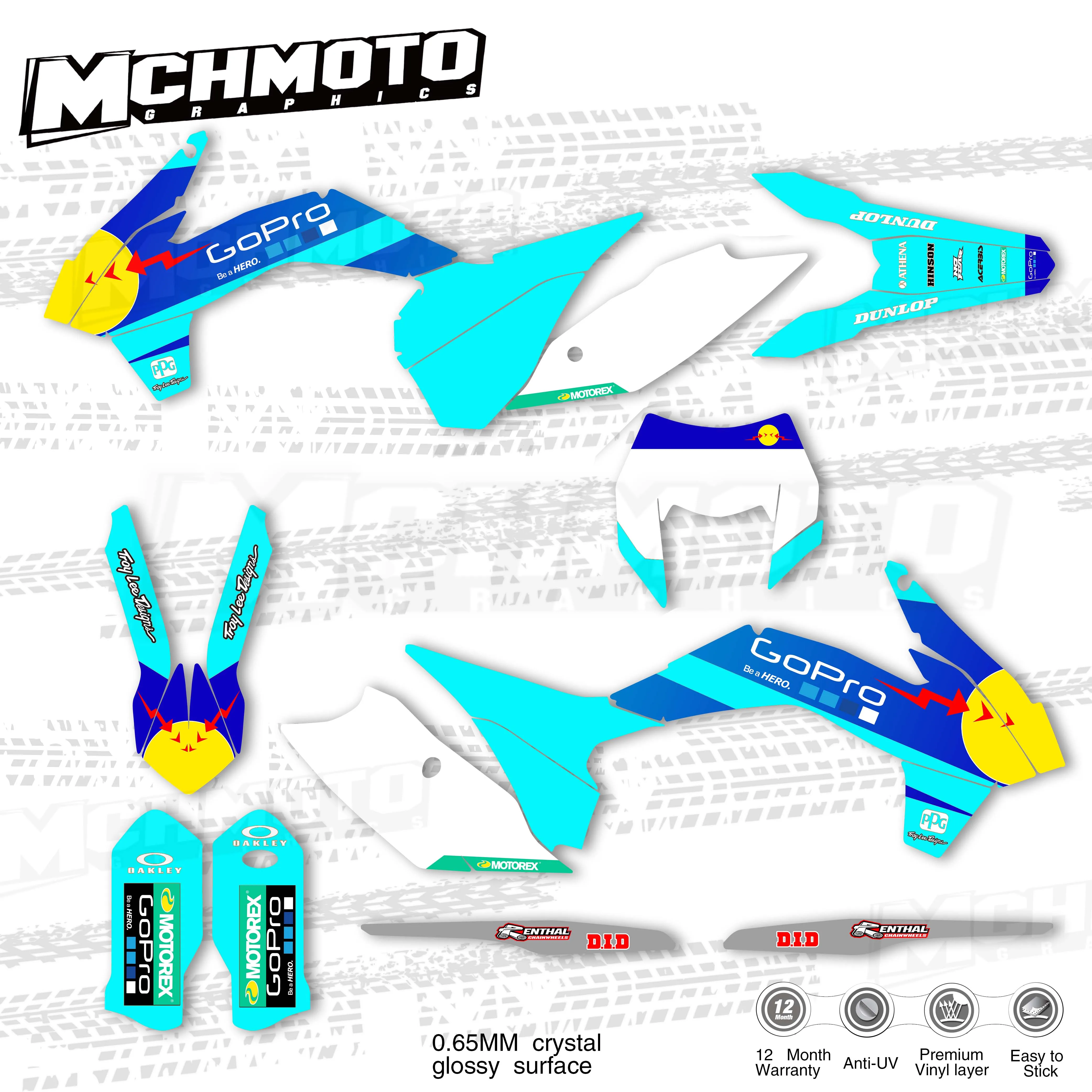 MCHMFGFull графические наклейки задний фон для мотоцикла Имя пользовательского