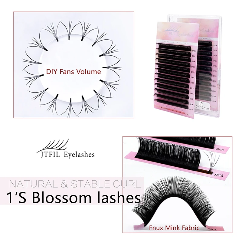 

Lash Easy Fanning Volume Mega Eyelashes Extension Auto Flowering Rapid blooming fans lashes Fast Delivery