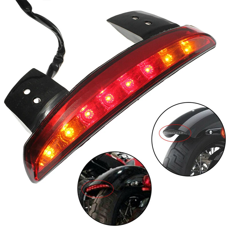 Vehemo DC12V мотоциклетный задний светильник светодиодный прочный с рулем красный
