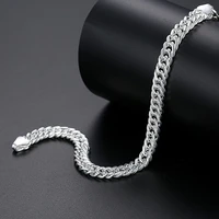 mens domineering fashion personality handmade whip chain 925 silver bracelet festival birthday gift jewelry