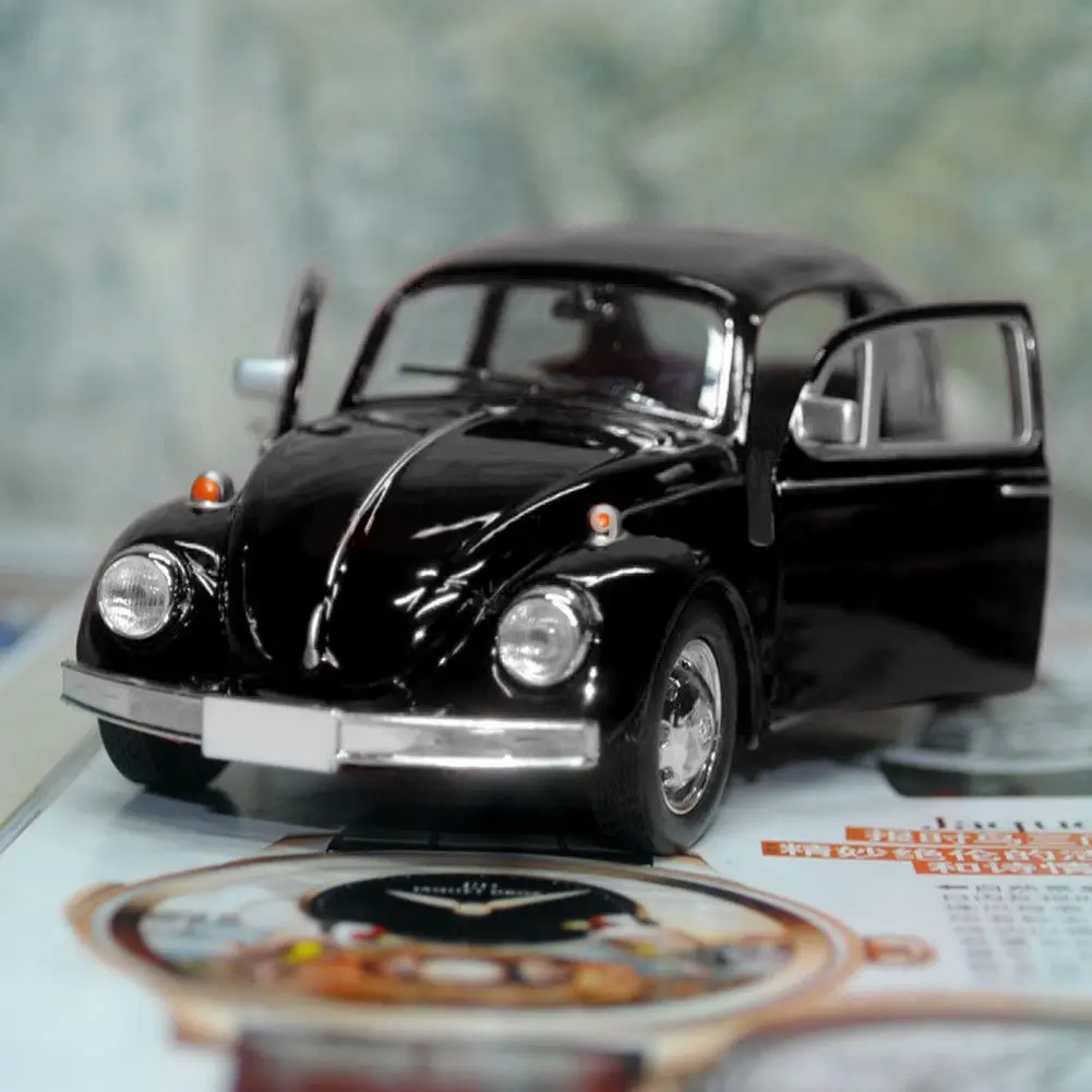

New Lovely Retro Vintage Beetle Diecast Pull Back Car Model Toy for Children Gift Decor Cute Figurines Miniatures