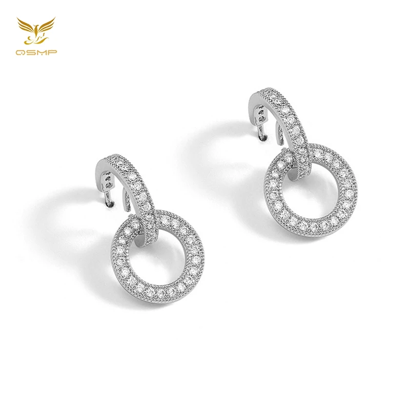 

XF-EH008 Womens Fashion Korean Earrings Jewelry for Women Round U-shaped Earrings Gift Earrings for Women 2020