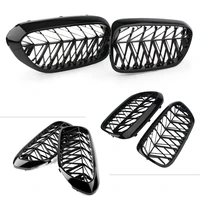 gloss black car front grilles kidney slat grill for bmw 5 series g30 g38 m5 f90 2018 2019 abs plastic