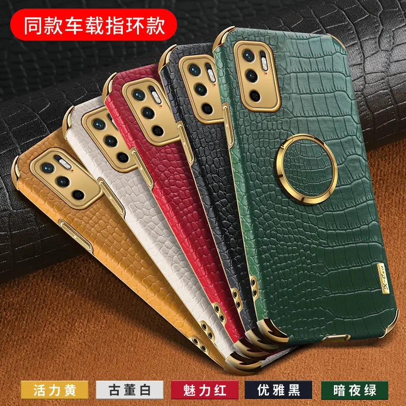 

Poco M3 Pro Case Luxury Crocodile Skin PU Leather + Soft TPU Back Cover for Xiaomi Pocophone M3 Casing PocoM3 Slim Shell Fundas
