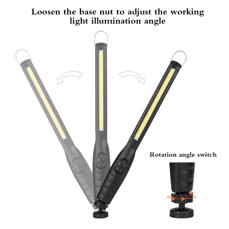 

1PC Portable COB Flashlight USB Rechargeable LED Work Light Magnetic COB Lanterna Hanging Lamp For Camping