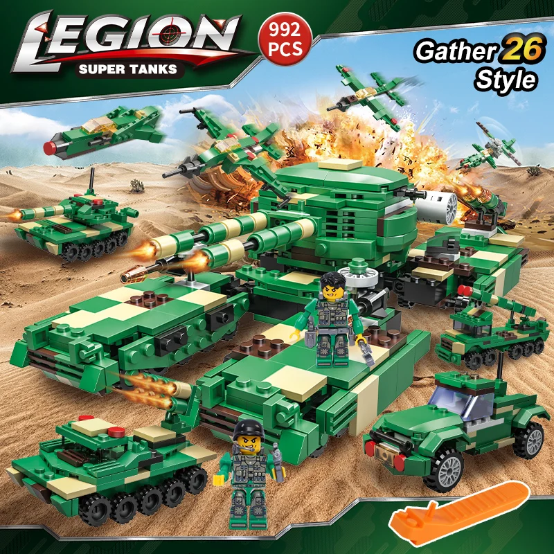 922 шт военные танковые строительные блоки Трансформеры фигурки развивающие
