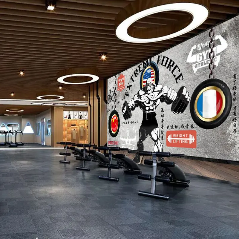 Индивидуальные 3D обои Индия фитнес-студия настенная ткань тайский