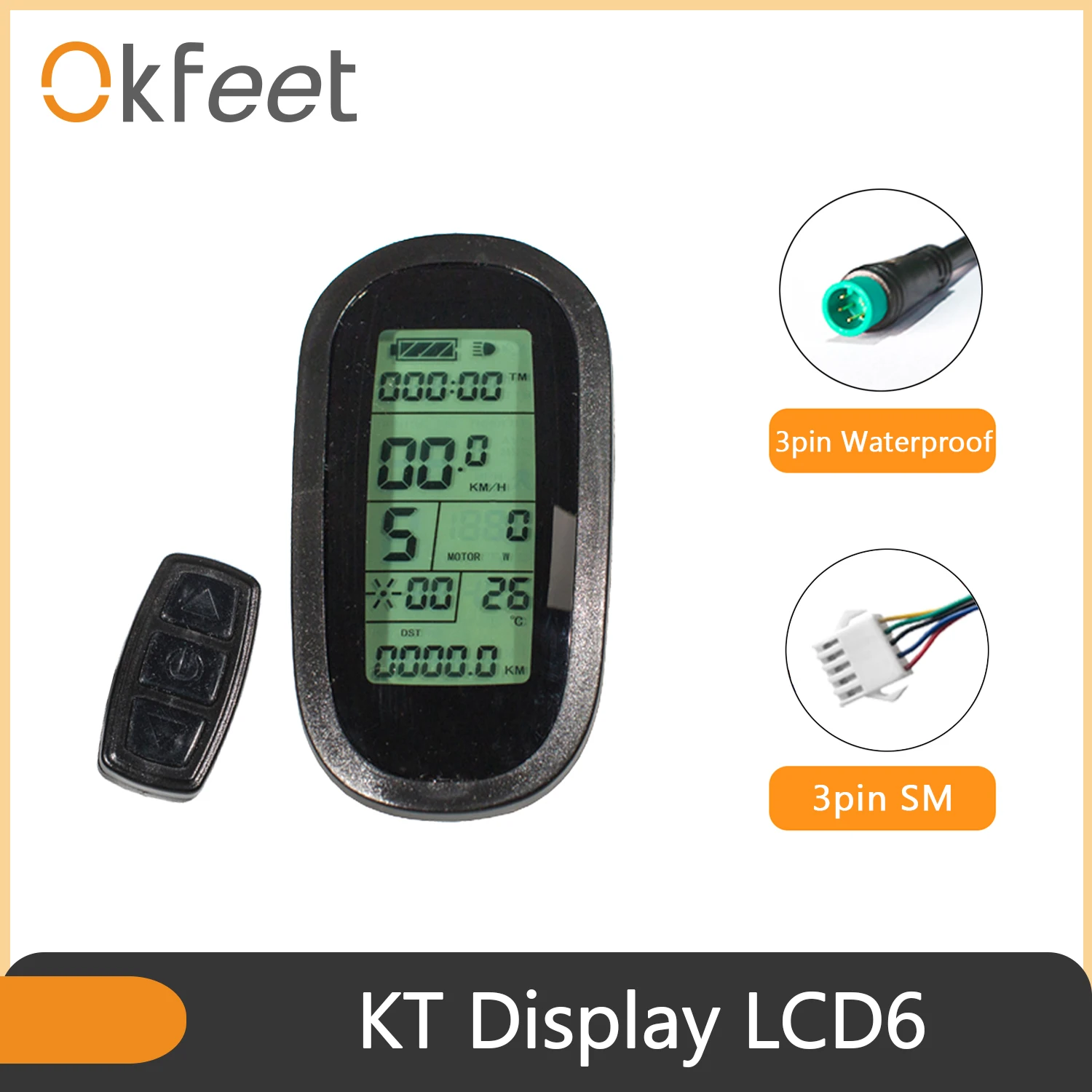 ЖК дисплей Okfeet Kunteng водонепроницаемая интеллектуальная панель управления KT LCD6