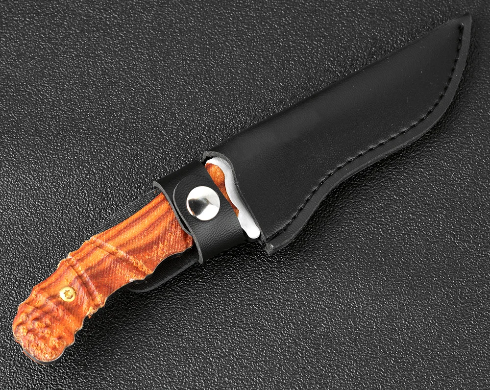 KKWOLF полный Tang охотничий нож с фиксированным лезвием карманный тактический для