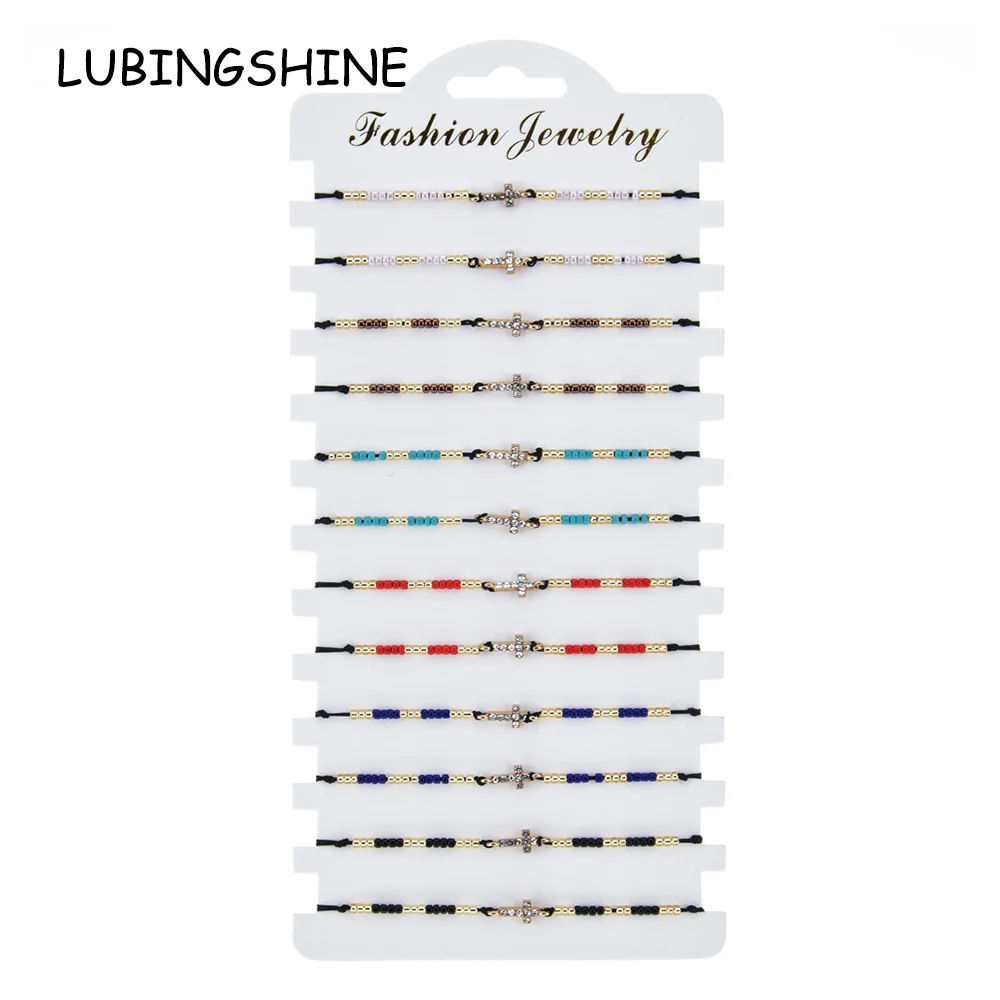 Комплект браслетов в стиле бохо для женщин и девочек регулируемые ювелирные