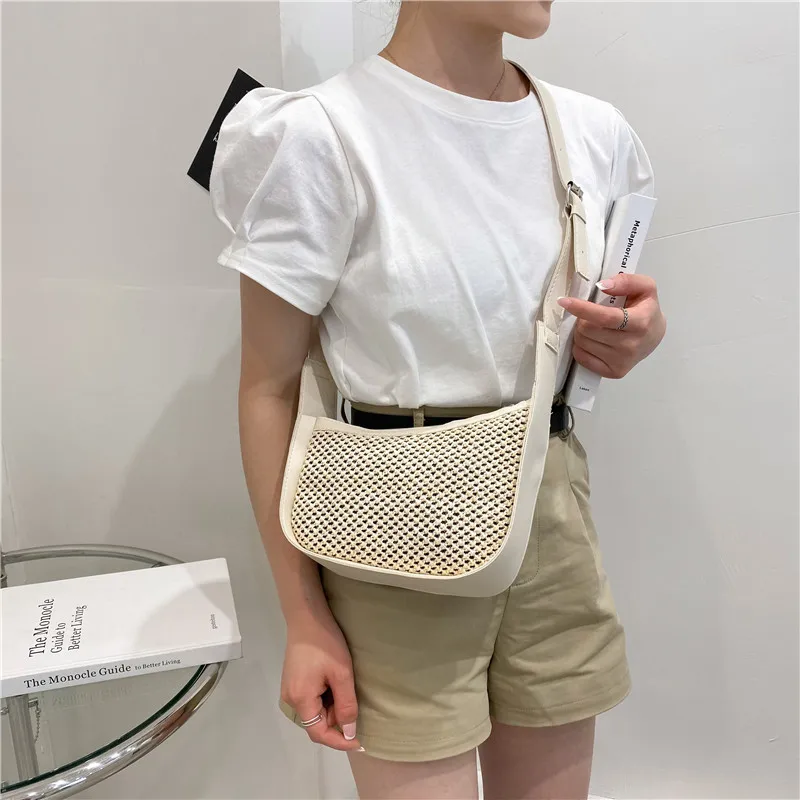 

Retro Women Small Shoulder Crossbody Bags Summer Fashion Ladies Beach Messenger Bag Elegant Design Female Beach Handbags Purses