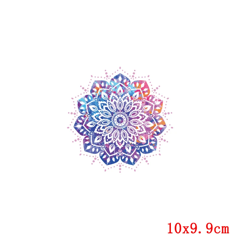 Нашивки с цветами мандалы для одежды термонаклейка переноса Термотрансферная