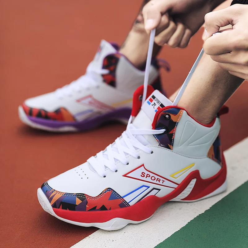 Basketball Shoes Men Breathable Non-Slip Sports Shoes Black High Top Gym Training Athletic Boots Autumn 2021 New Men Sneakers