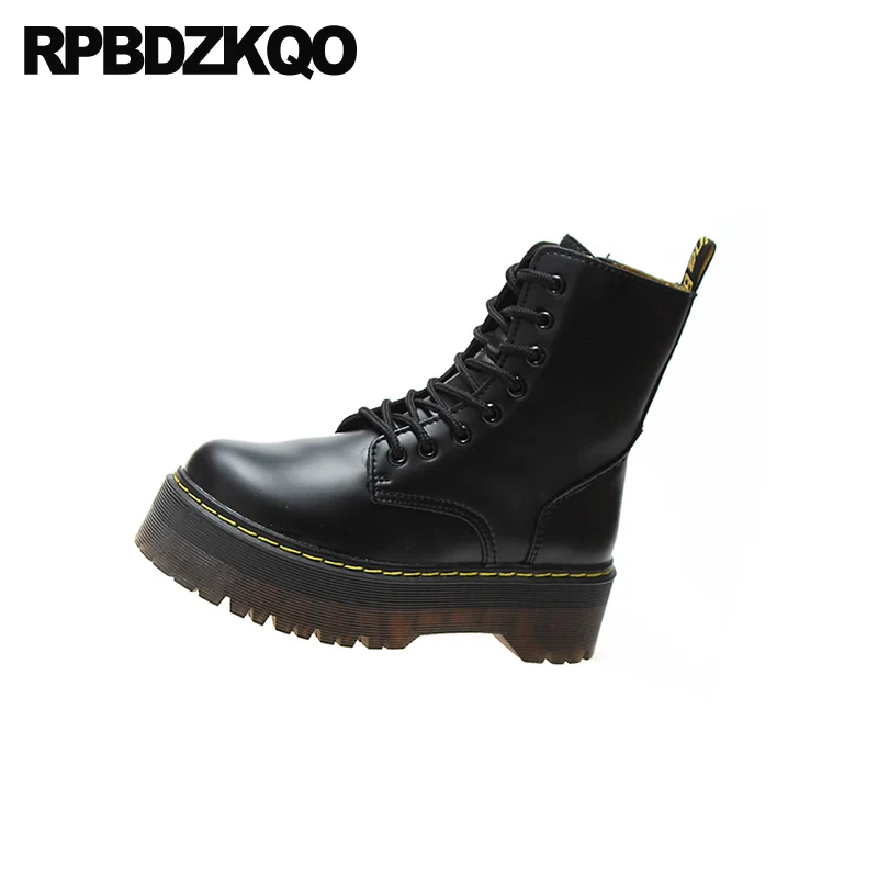 Женские Водонепроницаемые ботильоны на платформе черные или красные ботинки с