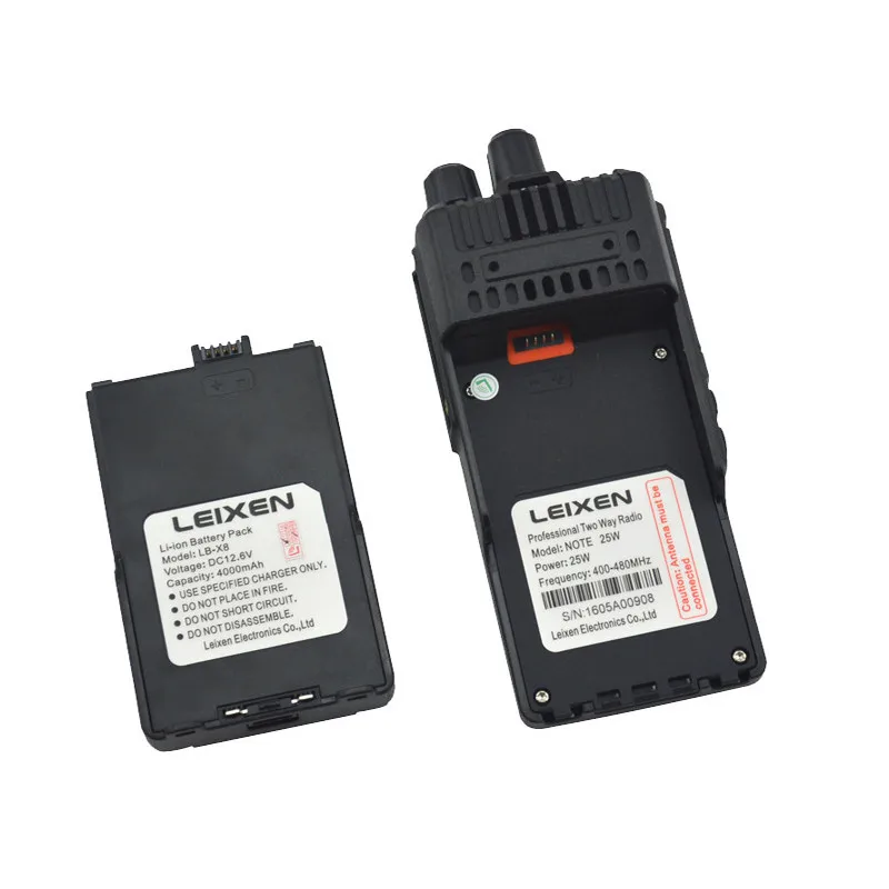 LEIXEN VV-25 Walkie Talkie 25 Watts High Power Long Range 10 KM Long Standby 12.6V 4000mAh Battery Life UHF Ham Radio Woki Toki