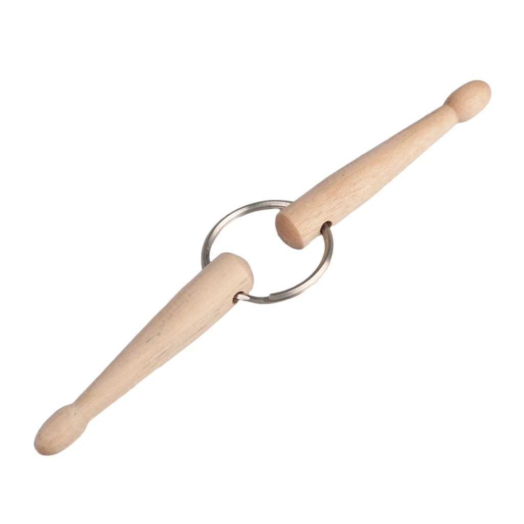 

Mini Percussion Drum Stick Keychain 2 Wood Drumsticks Keychain Key Ring