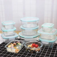 new style glass lunch box food storage box microwave bento box school food containers with compartments