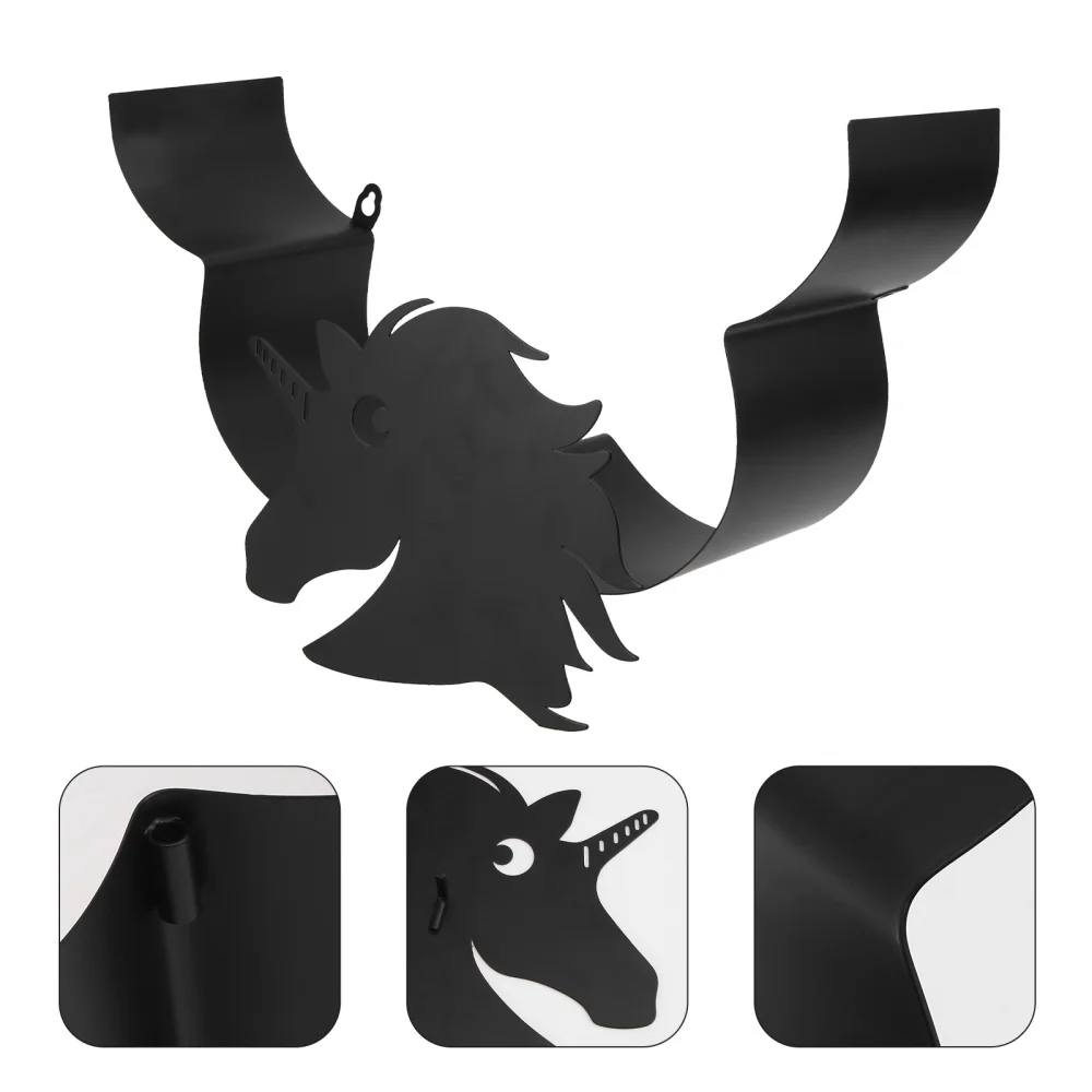 

1pc Iron Art Tissue Shelf Wall Tissue Rack Bathroom Paper Holder (Black)