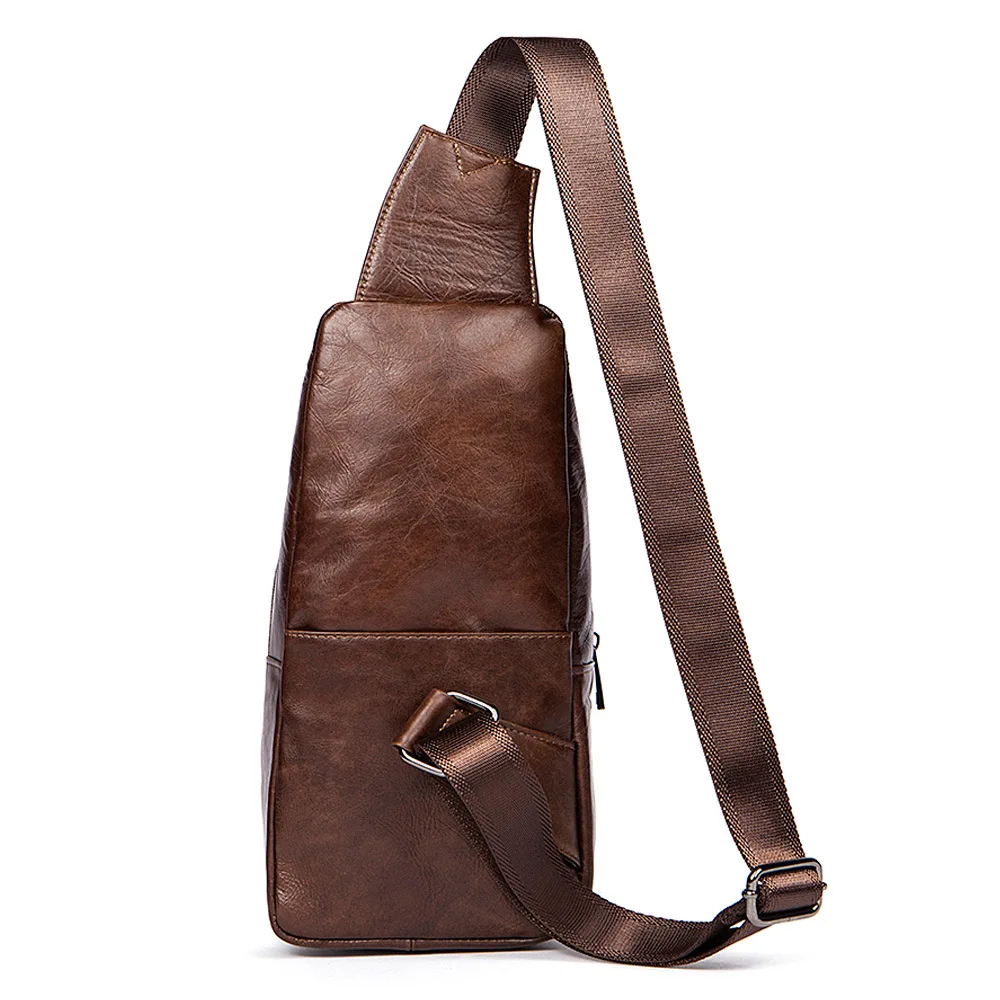 Мужская сумка-мессенджер из натуральной кожи повседневная сумка через плечо