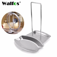 walfos real stainless steel pot lid rack spoon rest utensils lid holder spoon holder lid rest lid shelf kitchen utensils