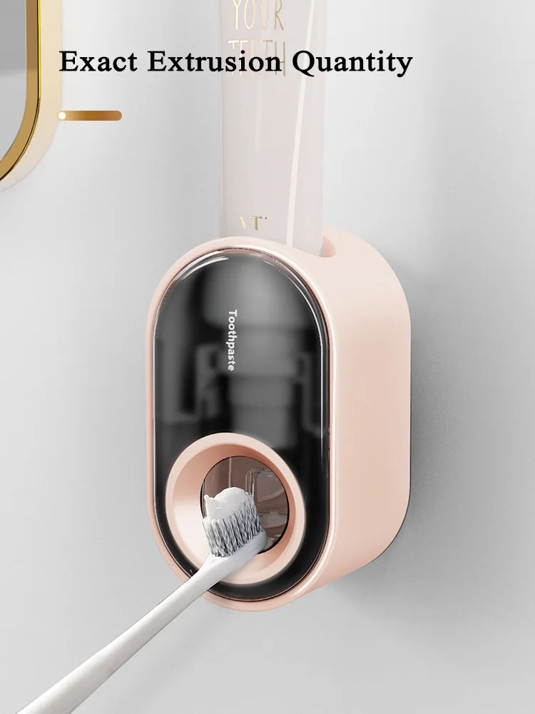 2021 fashion automatic toothpaste dispenser toothpaste squeezer wall mount toothpaste dispenser bathroom accessories set free global shipping